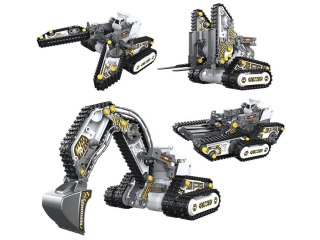 KLOCKI KONSTRUKCYJNE MASZYNY BUDOWLANE ZDALNIE STEROWANE 4W1 176EL PILOT2.4