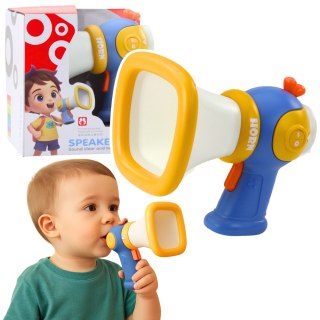 MEGAFON DLA DZIECI MIKROFON ZMIANA GŁOSU ŚWIATŁA EFEKTY DŹWIĘKOWE NIEBIESKI