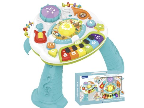 STOLICZEK EDUKACYJNY DLA MALUCHA PIANINKO MIKROFON BLUETOOTH DŹWIĘK MELODIE