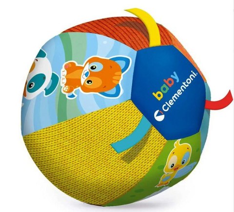 Muzyczna Kolorowa Piłka Zwierzątka Miękka Clementoni 17475