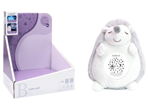 PROJEKTOR PLUSZOWY JEŻ MASKOTKA PRZYTULANKA USYPIACZ BIAŁY SZUM MELODIE