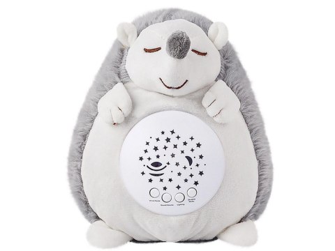 PROJEKTOR PLUSZOWY JEŻ MASKOTKA PRZYTULANKA USYPIACZ BIAŁY SZUM MELODIE