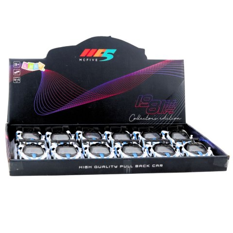 Samochód Sportowy Wyścigowy Metalowy Napęd Otwierane Drzwi Biały 1:32