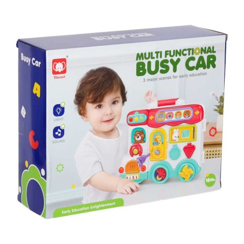 TABLICA MANIPULACYJNA KOSTKA INTERAKTYWNA EDUKACYJNA SAMOCHÓD ŚWIATŁO DŹWIĘK