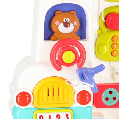 TABLICA MANIPULACYJNA KOSTKA INTERAKTYWNA EDUKACYJNA SAMOCHÓD ŚWIATŁO DŹWIĘK