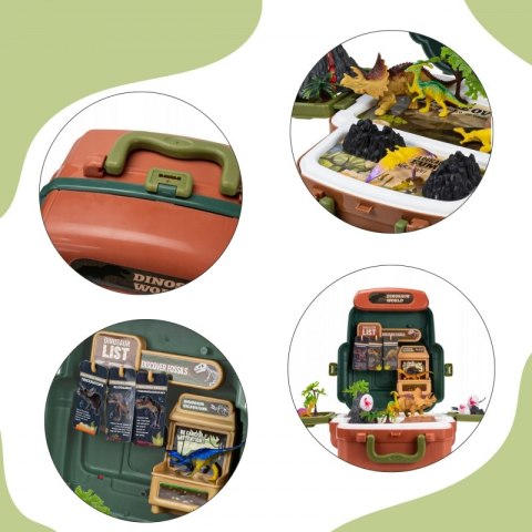 WALIZKA DINOZAUR WORLD EDUKACYJNY ZESTAW ODKRYWCY DINOZAURÓW DLA DZIECI