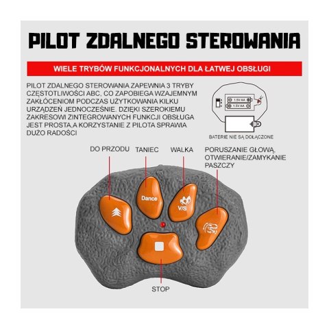 WOOPIE Dinozaur Zdalnie Sterowany RC Robot T-Rex