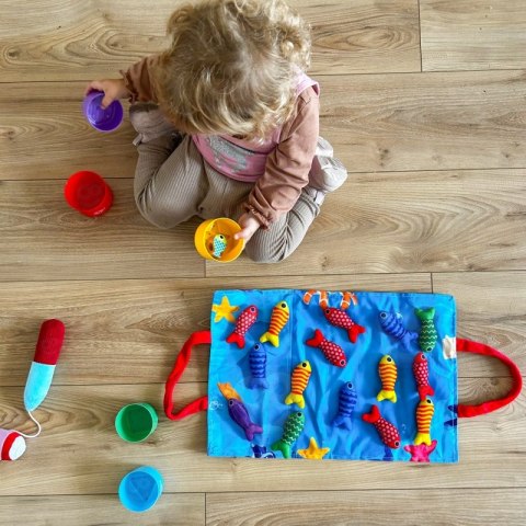 ZESTAW MAŁEGO WĘDKARZA NAUKA LICZENIA 22 EL EDUKACYJNE KREATYWNE MOTORYCZNE