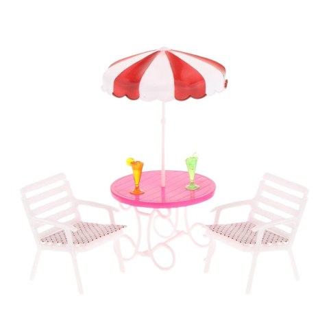 ZESTAW DLA LALEK LETNI RESORT BASEN ZJEŻDŻALNIA LEŻAK PARASOL STOLIK MEBLE