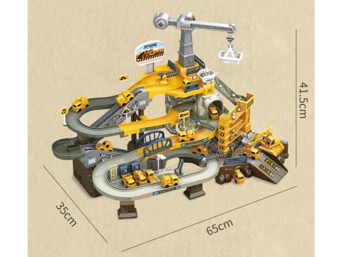 TOR SAMOCHODOWY KULKOWY PARKING GARAŻ PLAC BUDOWY ZJEŻDŻALNIA DŹWIG 4 AUTKA