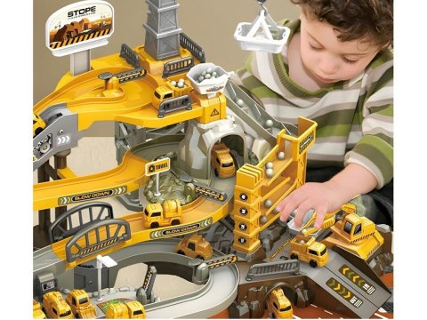 TOR SAMOCHODOWY KULKOWY PARKING GARAŻ PLAC BUDOWY ZJEŻDŻALNIA DŹWIG 4 AUTKA