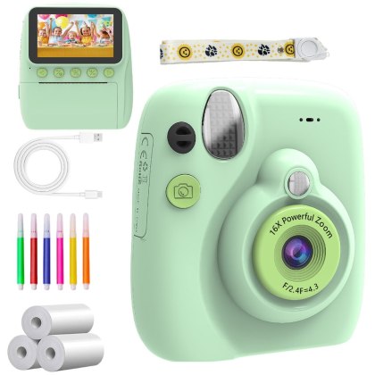 APARAT NATYCHMIASTOWY KAMERA DLA DZIECI CYFROWY 16X 2.5K GRY WKŁADY MAZAKI