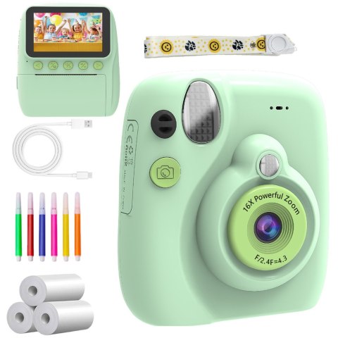 APARAT NATYCHMIASTOWY KAMERA DLA DZIECI CYFROWY 16X 2.5K GRY WKŁADY MAZAKI