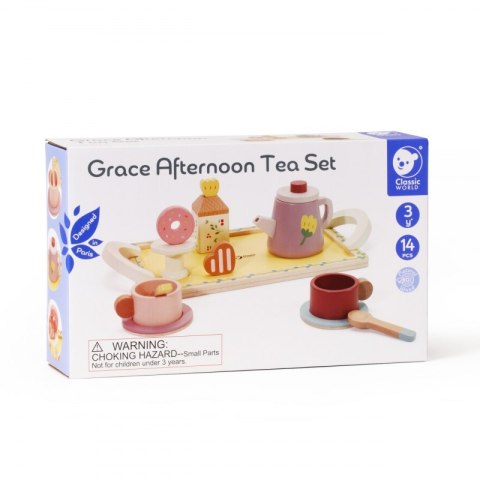 DREWNIANY ZESTAW DO HERBATY DESERÓW 14 EL KREATYWNE MOTORYCZNE DLA DZIECI