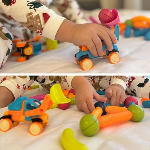 MAGNETYCZNE KLOCKI KONSTRUKCYJNE POJAZDY 52 EL DLA DZIECI KREATYWNE