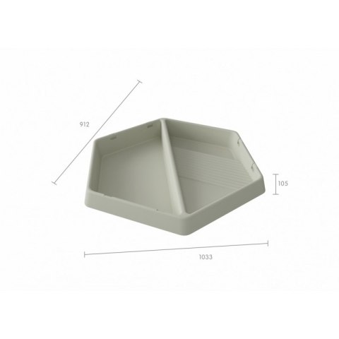 MASTERKIDZ Sześciokątny Stolik Do Zabawy Piaskiem i Wodą 2 Komory Regulowana Wysokość