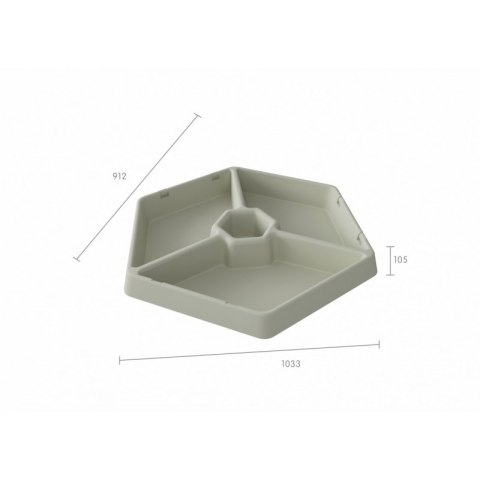 MASTERKIDZ Sześciokątny Stolik Do Zabawy Piaskiem i Wodą 3 Komory Regulowana Wysokość