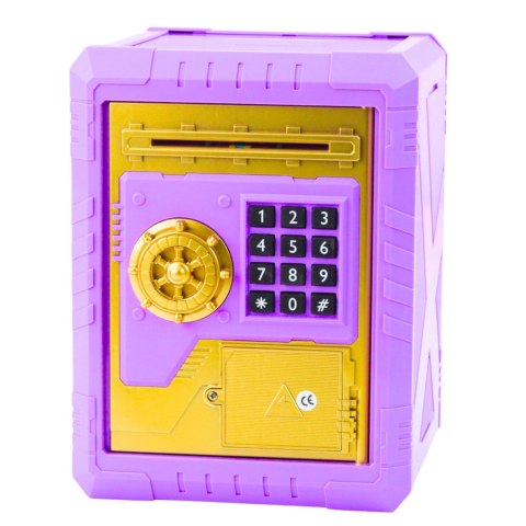 SKARBONKA ELEKTRONICZNA DLA DZIECI SEJF NA KOD PIN BANKNOTY MONETY DŹWIĘKI