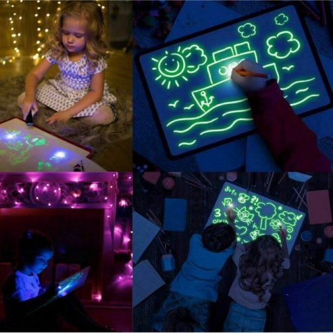 WOOPIE Magiczny Tablet Graficzny do Rysowania Neonowe Kolory