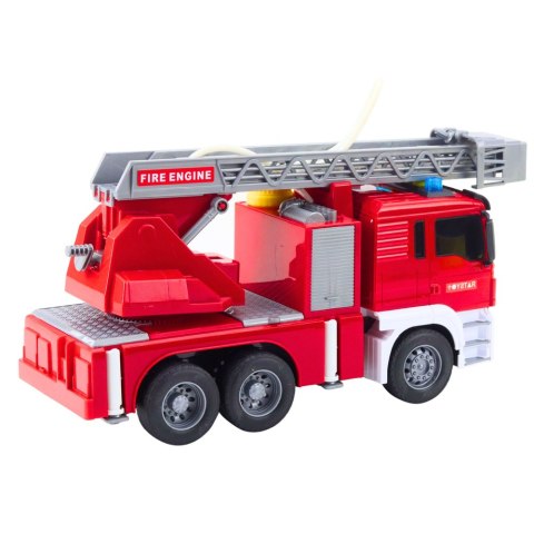 STRAŻ POŻARNA WÓZ STRAŻACKI Z WYSIĘGNIKIEM NAPĘD LANIE WODY ŚWIATŁA DŹWIĘKI