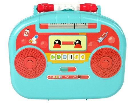 ZESTAW LEKARSKI MAŁY DOKTOR LEKARZ W WALIZCE STETOSKOP AKCESORIA 19 EL.