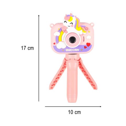 APARAT FOTOGRAFICZNY CYFROWY KAMERA DLA DZIECI STATYW JEDNOROŻEC FULLHD AKU