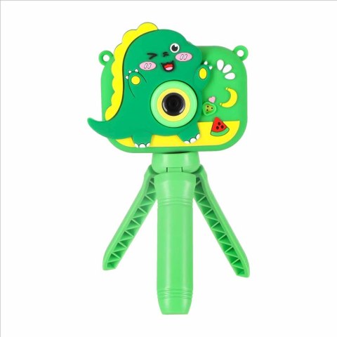 APARAT FOTOGRAFICZNY CYFROWY KAMERA DLA DZIECI STATYW DINOZAUR FULL HD AKU