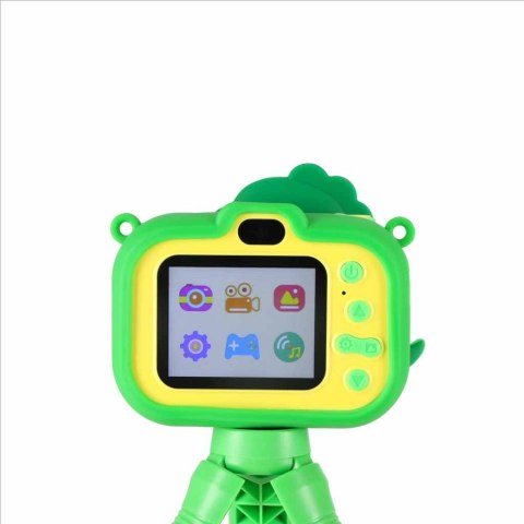 APARAT FOTOGRAFICZNY CYFROWY KAMERA DLA DZIECI STATYW DINOZAUR FULL HD AKU