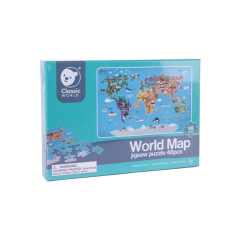 CLASSIC WORLD Puzzle Mapa Świata