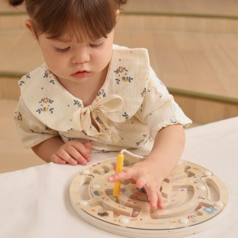 DREWNIANY LABIRYNT MAGNETYCZNY EDUKACYJNE KREATYWNE ROZWOJOWE KOORDYNACJA