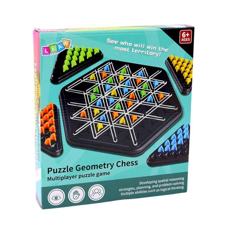 Gra Strategiczna Rodzinna Edukacyjna Puzzle Geometryczne Trójkąty