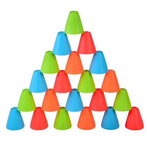 GRA ZRĘCZNOŚCIOWA SZYBKIE KUBECZKI 3W1 EDUKACYJNA PIŁKI KUBKI ZESTAW 38EL.