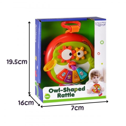 INTERAKTYWNA ZABAWKA SOWA PIANINKO DLA DZIECI SZELESZCZĄCY OGON