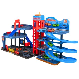 PARKING GARAŻ 4 POZIOMOWY Z AUTKAMI 8 RESORAKÓW WINDA NAKLEJKI AKCESORIA