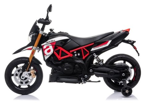 MOTOR NA AKUMULATOR DLA DZIECKA APRILIA A007 2X35W 5KM/H LED KOŁA EVA SKÓRA