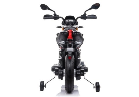 MOTOR NA AKUMULATOR DLA DZIECKA APRILIA A007 2X35W 5KM/H LED KOŁA EVA SKÓRA