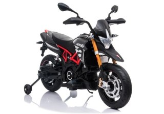 MOTOR NA AKUMULATOR DLA DZIECKA APRILIA A007 2X35W 5KM/H LED KOŁA EVA SKÓRA