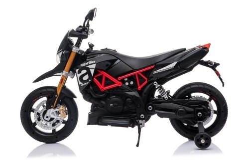 MOTOR NA AKUMULATOR DLA DZIECKA APRILIA A007 2X35W 5KM/H LED KOŁA EVA SKÓRA