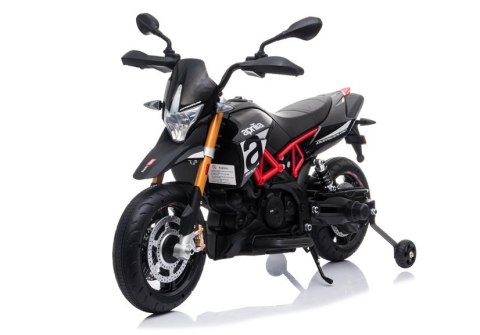 MOTOR NA AKUMULATOR DLA DZIECKA APRILIA A007 2X35W 5KM/H LED KOŁA EVA SKÓRA