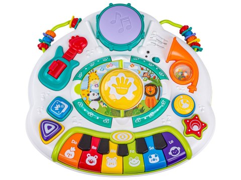 STOLICZEK EDUKACYJNY DLA MALUCHA PIANINKO MIKROFON BLUETOOTH DŹWIĘK MELODIE
