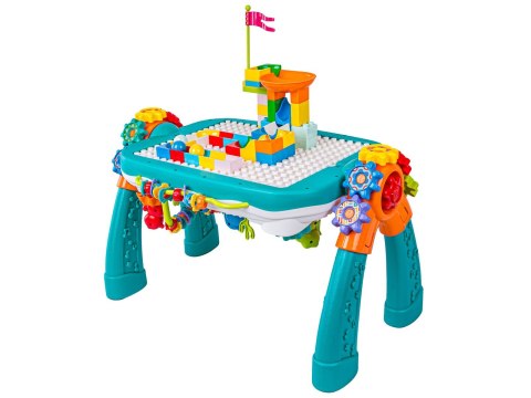 STOLIK EDUKACYJNY 2W1 PIANINO KLOCKI TOR KULKOWY CIUCHCIA MIKROFON BLUETOOTH