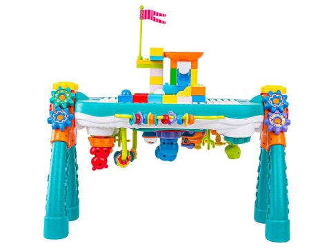 STOLIK EDUKACYJNY 2W1 PIANINO KLOCKI TOR KULKOWY CIUCHCIA MIKROFON BLUETOOTH