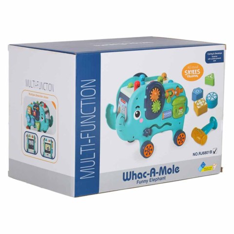 TABLICA MANIPULACYJNA WBIJAK SORTER MŁOTEK SŁONIK MONTESSORI EDUKACYJNA 26CM