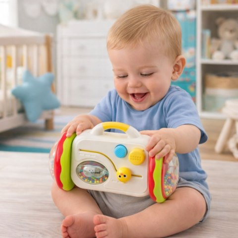 UCIEKAJĄCE LUSTERKO NA KÓŁKACH DO RACZKOWANIA DLA MALUCHA KOSTKA INTERAKTYWNA