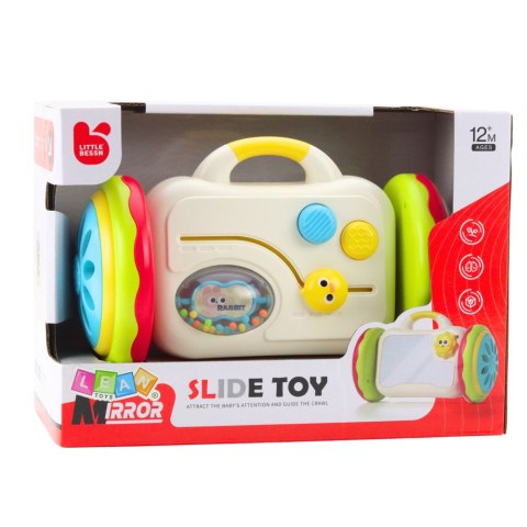 UCIEKAJĄCE LUSTERKO NA KÓŁKACH DO RACZKOWANIA DLA MALUCHA KOSTKA INTERAKTYWNA