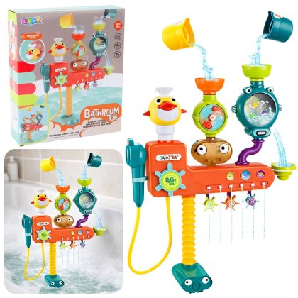 ZABAWKA PRZELEWOWA DO KĄPIELI KOŁOWROTEK KUBECZKI PRYSZNIC POMPKA WODY