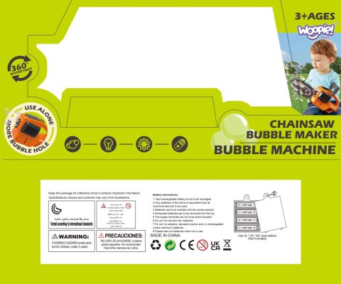 PIŁA ŁAŃCUCHOWA PISTOLET DO ROBIENIA BANIEK MYDLANYCH DLA DZIECI