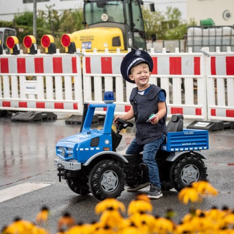 SAMOCHÓD NA PEDAŁY DLA DZIECI CIĘŻARÓWKA POLICJA ROLLY TOYS UNIMOG MERCEDES