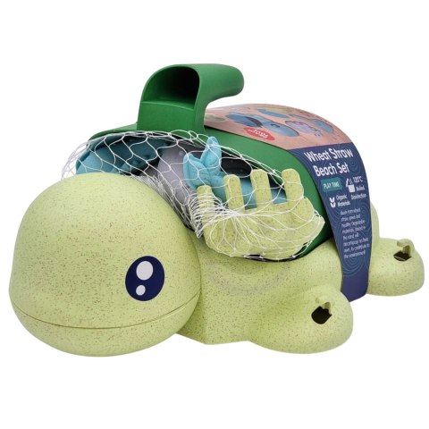 WOOPIE GREEN Zestaw 2w1 do Piasku i Wanny Żółwik 8 el. BIODEGRADOWALNY ORGANICZNY MATERIAŁ