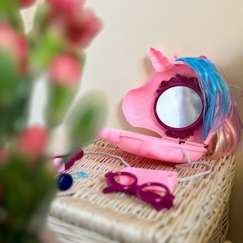 WOOPIE Toaletka dla Dziewczynki 2w1 Salon Piękności w Torebce Jednorożec